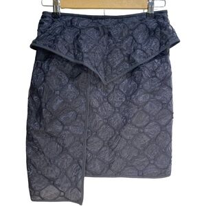 Lumiere‎ Asymmetrical Quilted Mini Skirt Black Size S Avant Garde NWT Edgy S